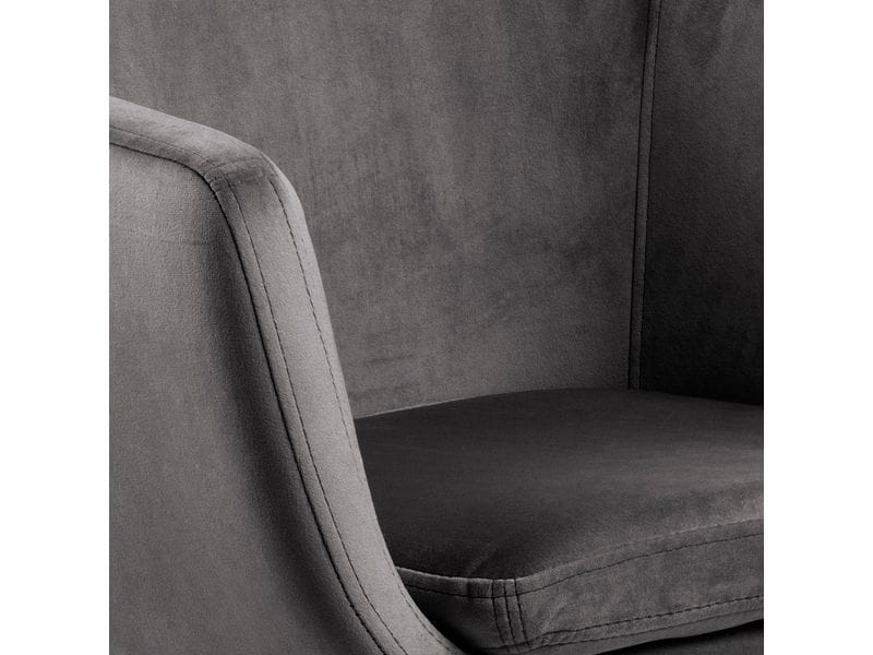 AC Design Bürostuhl Nora, mit Polsterrücken und Armlehnen, Dunkelgrau