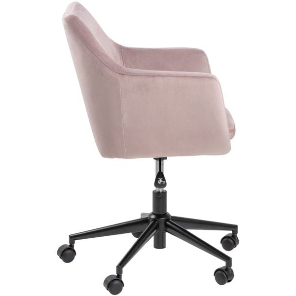 AC Design Bürostuhl Nora, mit Polsterrücken und Armlehnen, Dusty Rose