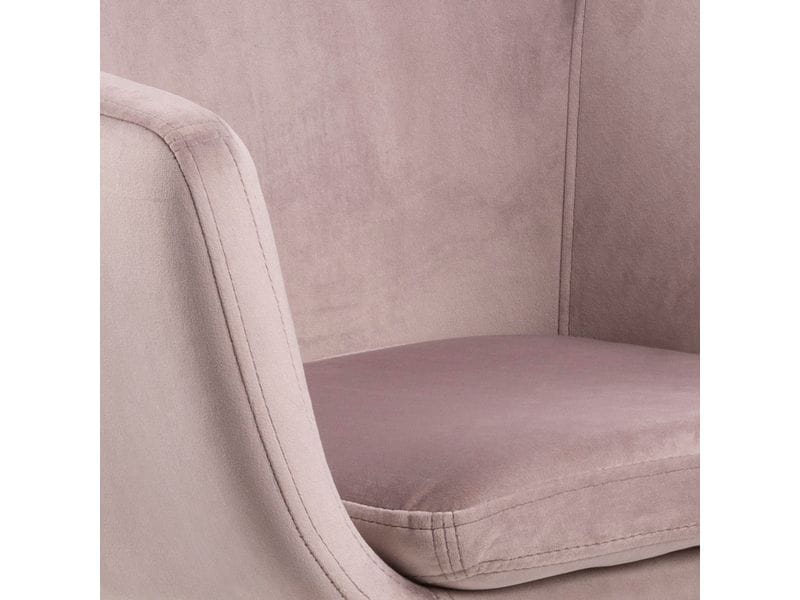 AC Design Bürostuhl Nora, mit Polsterrücken und Armlehnen, Dusty Rose