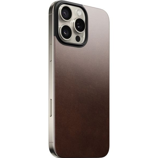 Nomad Back Cover Magnetic Leather iPhone 16 Pro Max Rostbraun