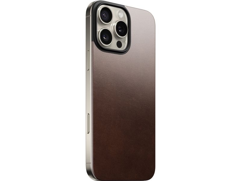 Nomad Back Cover Magnetic Leather iPhone 16 Pro Max Rostbraun