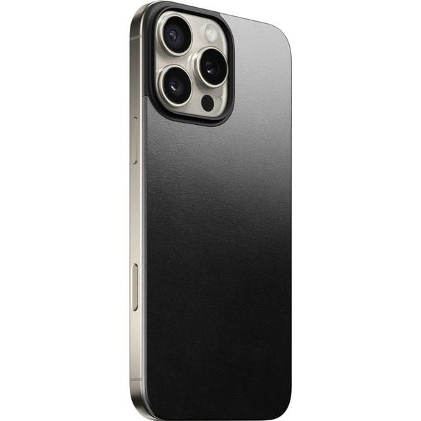 Nomad Back Cover Magnetic Leather iPhone 16 Pro Max Schwarz