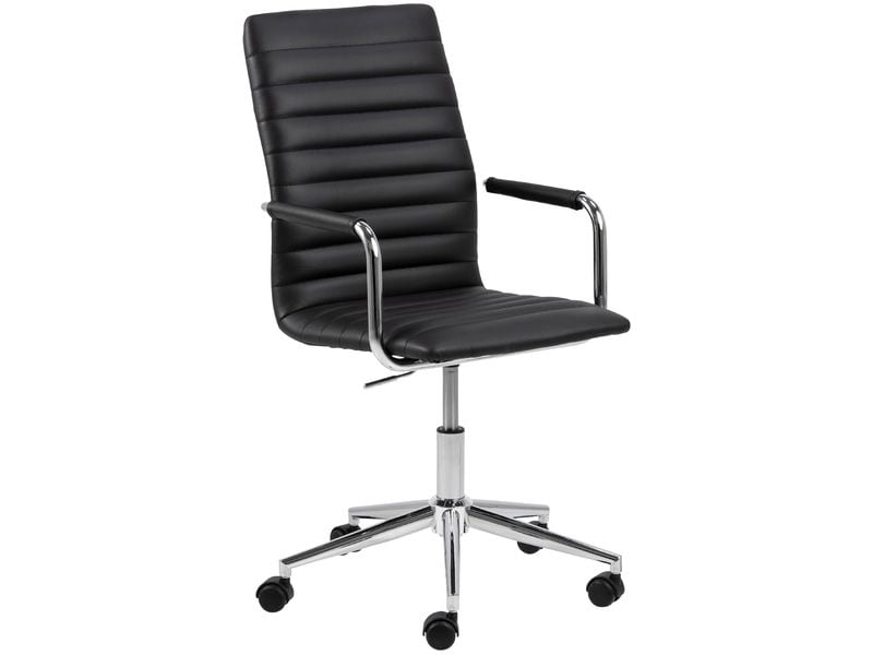 AC Design Bürostuhl Winslow, mit Polsterrücken und Armlehnen, Schwarz