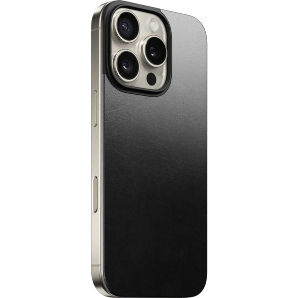 Nomad Back Cover Magnetic Leather iPhone 16 Pro Schwarz