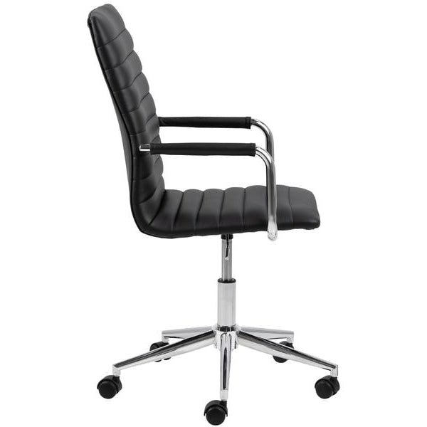 AC Design Bürostuhl Winslow, mit Polsterrücken und Armlehnen, Schwarz