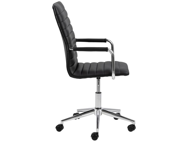 AC Design Bürostuhl Winslow, mit Polsterrücken und Armlehnen, Schwarz