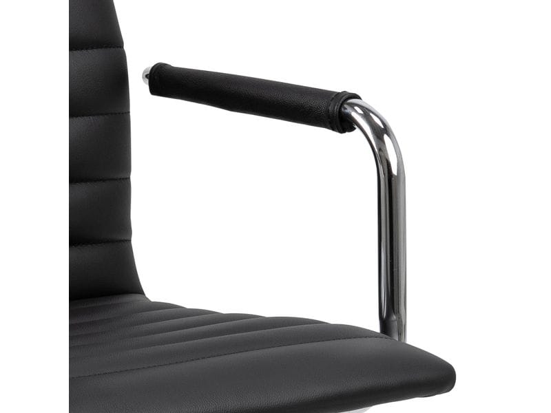 AC Design Bürostuhl Winslow, mit Polsterrücken und Armlehnen, Schwarz