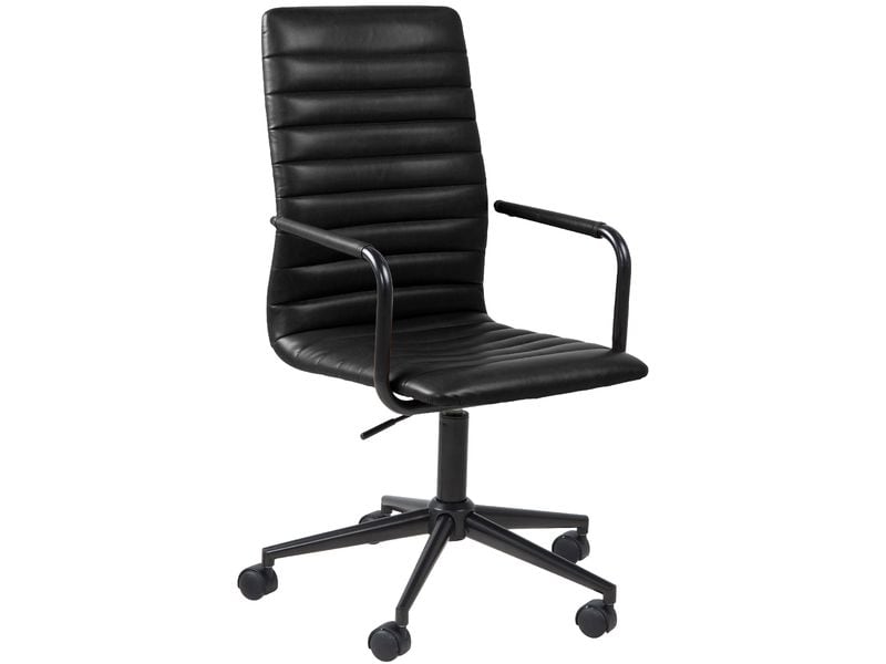AC Design Bürostuhl Winslow, mit Polsterrücken und Armlehnen, Schwarz