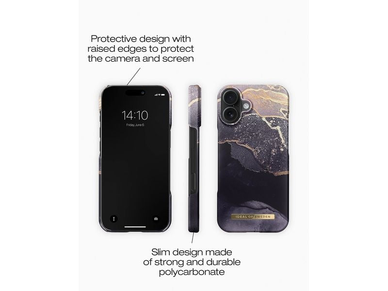 Ideal of Sweden Back Cover iPhone 16 Plus Golden Twilight Marble