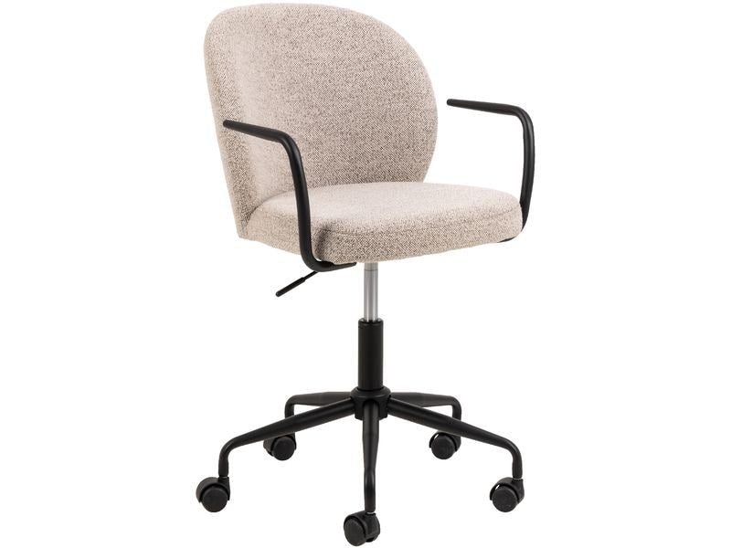 AC Design Bürostuhl Patricia, mit Polsterrücken und Armlehnen, Beige