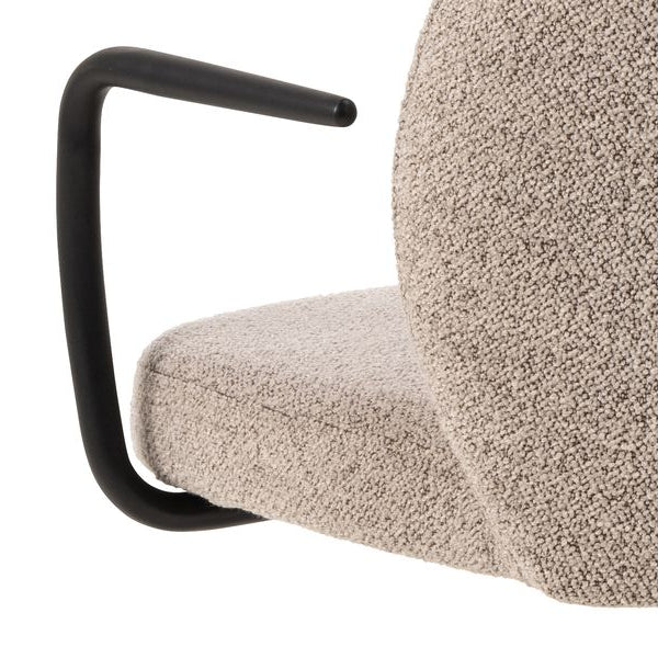 AC Design Bürostuhl Patricia, mit Polsterrücken und Armlehnen, Beige