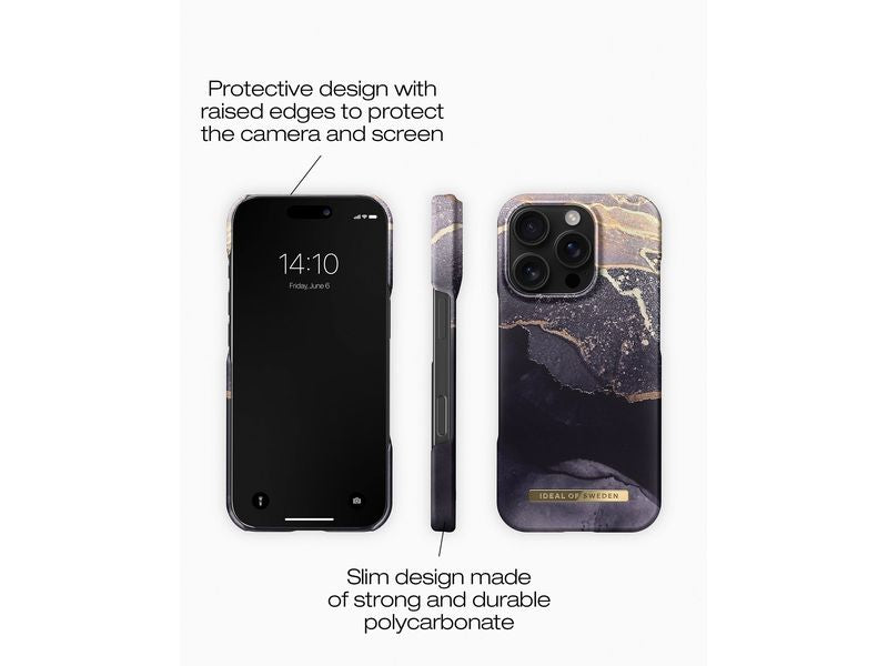 Ideal of Sweden Back Cover iPhone 16 Pro Golden Twilight Marble