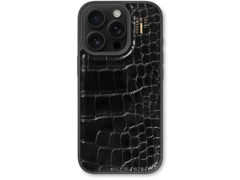Ideal of Sweden Back Cover Croco iPhone 16 Pro Schwarz