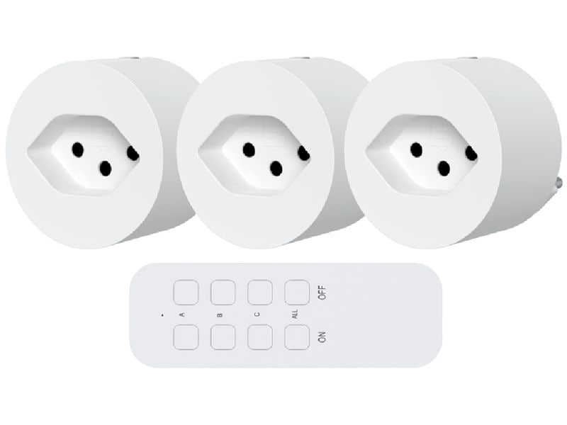 STEFFEN Funk-Stromfreischalter mit Fernbedienung, Weiss