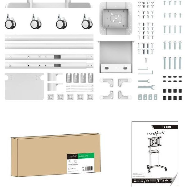 PureMounts TV-Trolley PM-CART-80W Weiss