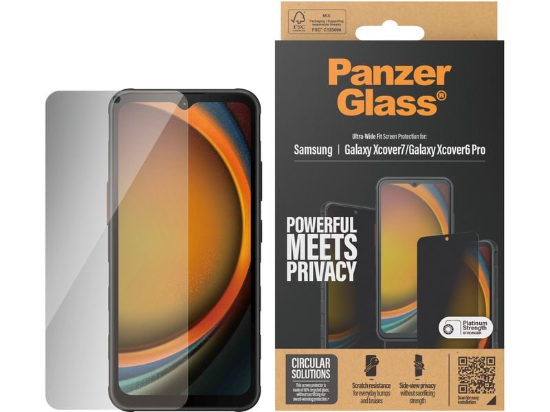 Panzerglass Ultra Wide Fit Privacy Galaxy Xcover6 Pro & Xcover7