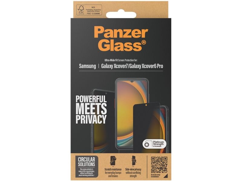 Panzerglass Ultra Wide Fit Privacy Galaxy Xcover6 Pro & Xcover7