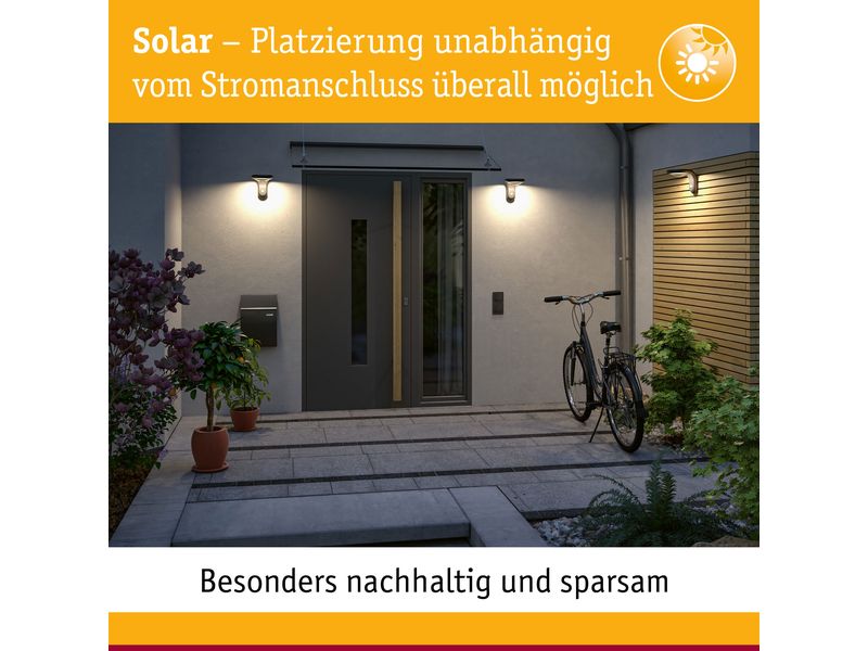 Paulmann LED Stripe Solar 3 m Dämmerungssensor und Akku