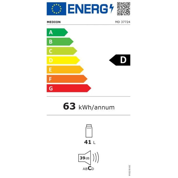 Medion Kühlschrank MD 37724 Grau, Rechts, Wechselbar