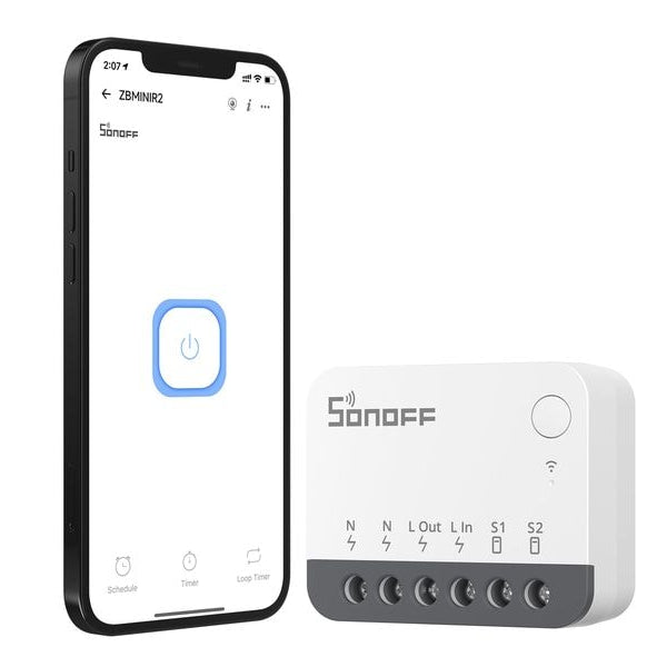 SONOFF ZigBee-Lichtaktor ZBMINIR2 1-fach 230 V 10 A 2200 W