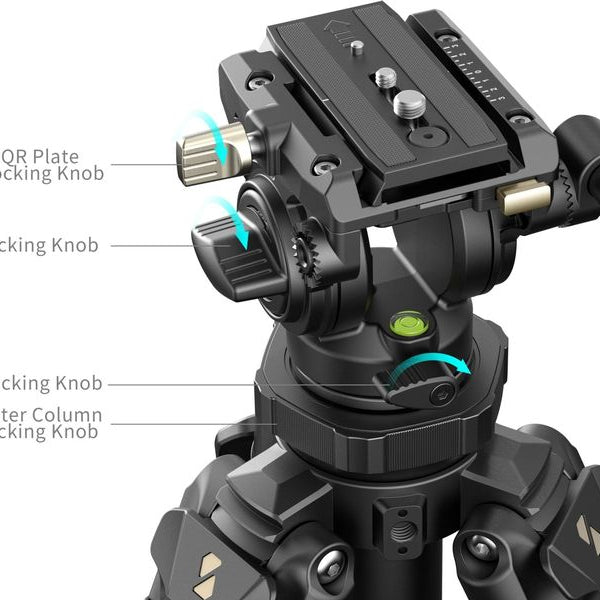 Smallrig Leichtes Video-Stativset aus Kohlefaser AD-50 Pro