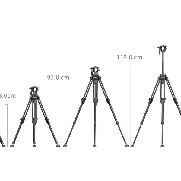 Smallrig Leichtes Video-Stativset aus Kohlefaser AD-50 Pro