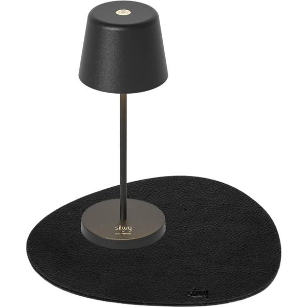 Silwy Tischleuchte Magnet-Leuchte Monaco Schwarz inkl. Platzset
