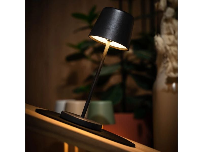 Silwy Tischleuchte Magnet-Leuchte Monaco Schwarz inkl. Platzset