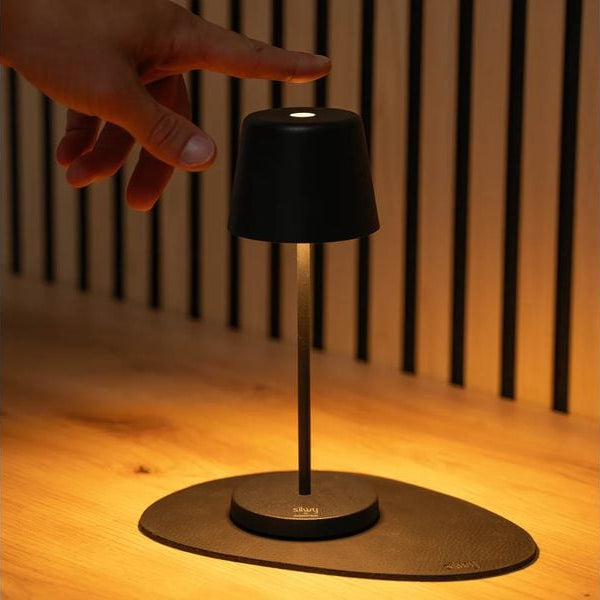 Silwy Tischleuchte Magnet-Leuchte Monaco Schwarz inkl. Platzset