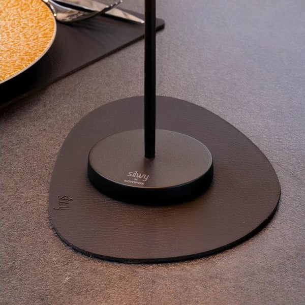 Silwy Tischleuchte Magnet-Leuchte Monaco Schwarz inkl. Platzset