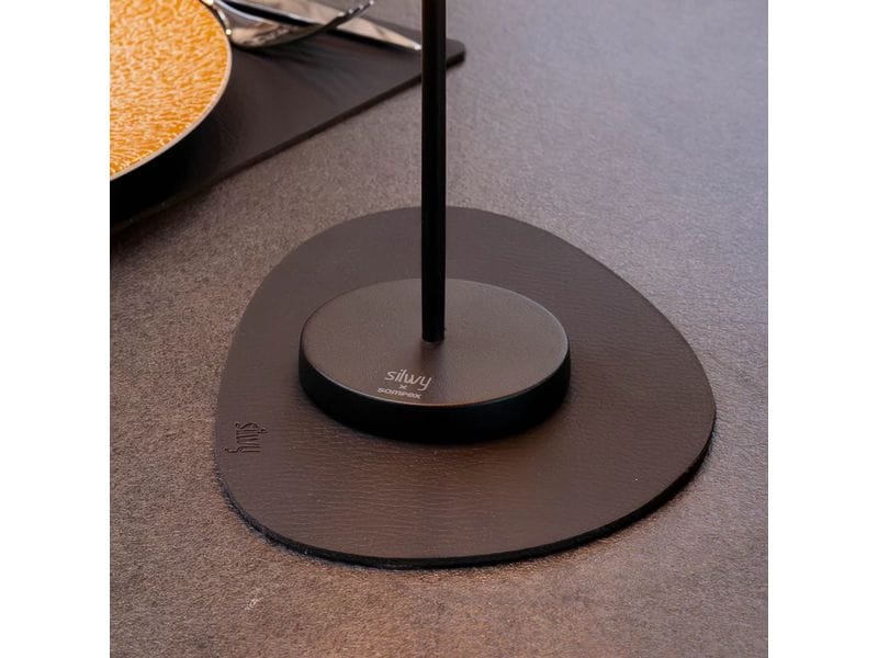 Silwy Tischleuchte Magnet-Leuchte Monaco Schwarz inkl. Platzset