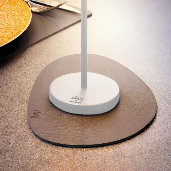 Silwy Tischleuchte Magnet-Leuchte Monaco Weiss inkl. Platzset