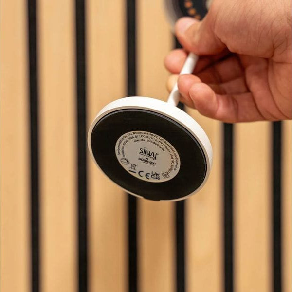 Silwy Tischleuchte Magnet-Leuchte Monaco Weiss inkl. Platzset