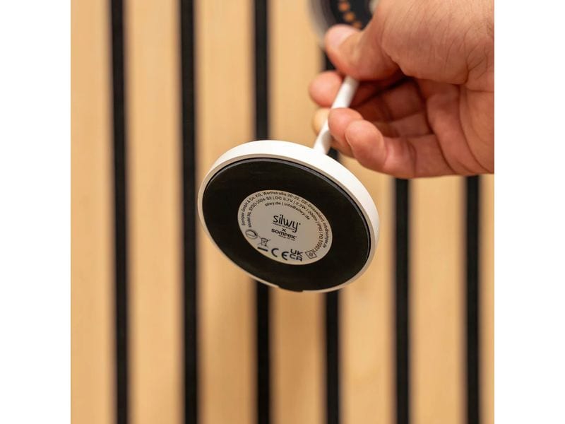 Silwy Tischleuchte Magnet-Leuchte Monaco Weiss inkl. Platzset