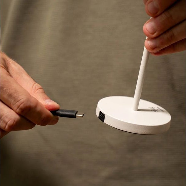 Silwy Tischleuchte Magnet-Leuchte Monaco Weiss inkl. Platzset