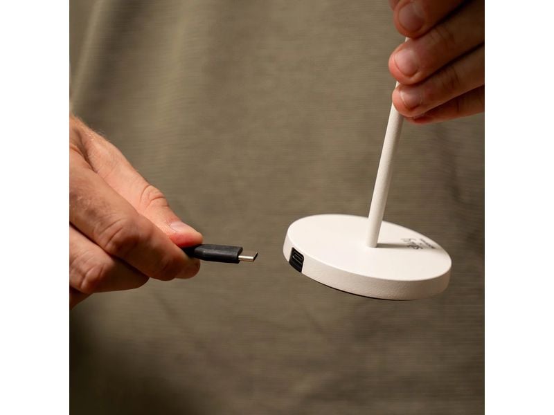 Silwy Tischleuchte Magnet-Leuchte Monaco Weiss inkl. Platzset