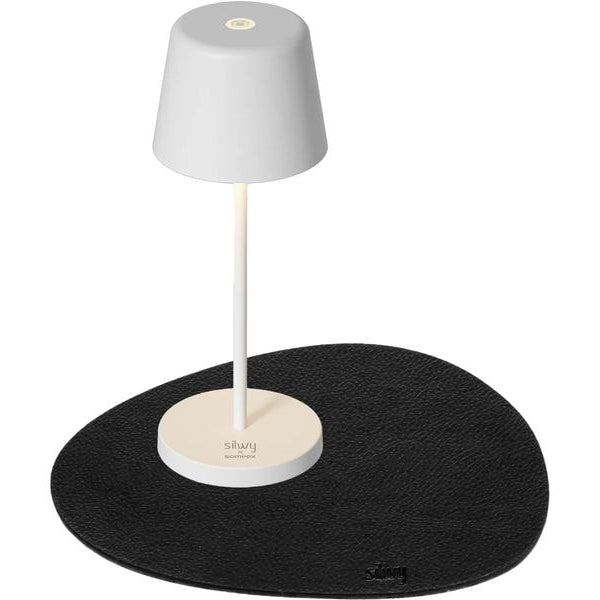 Silwy Tischleuchte Magnet-Leuchte Monaco Weiss inkl. Platzset