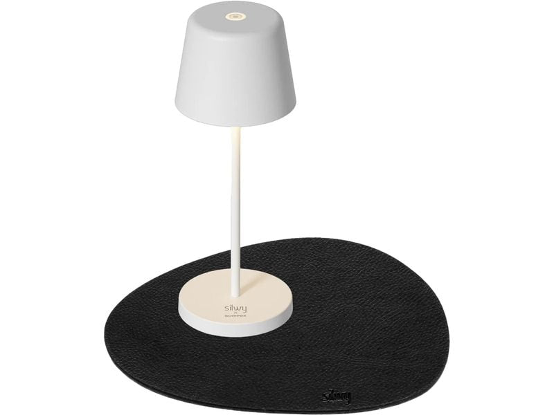 Silwy Tischleuchte Magnet-Leuchte Monaco Weiss inkl. Platzset