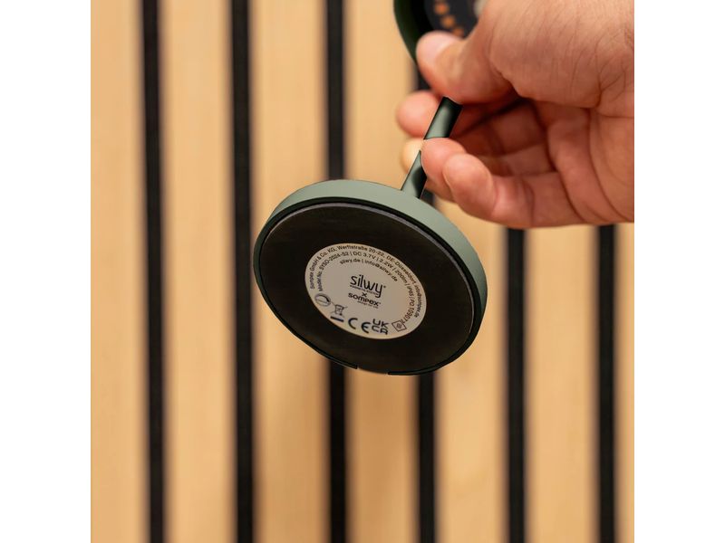 Silwy Tischleuchte Magnet-Leuchte Monaco Olivgrün inkl. Platzset