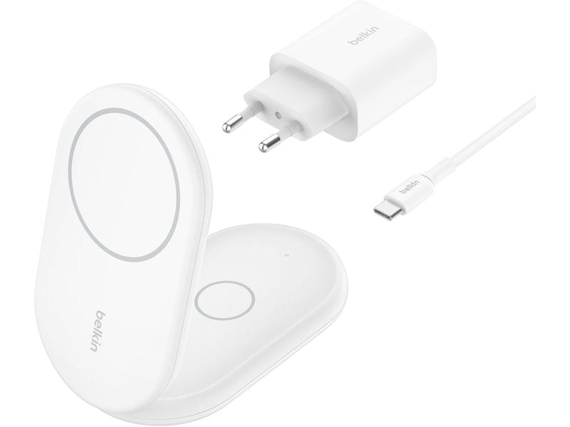 Belkin Wireless Charger Boostcharge klappbar Weiss inkl. Netzteil
