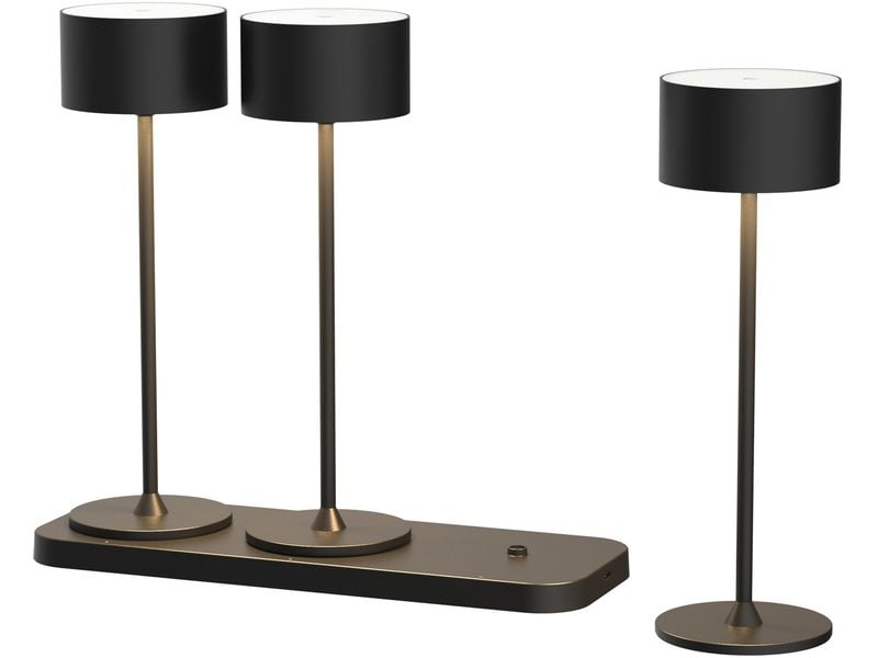 Schönenberger Tischleuchte Tavolo 3er Set, Schwarz