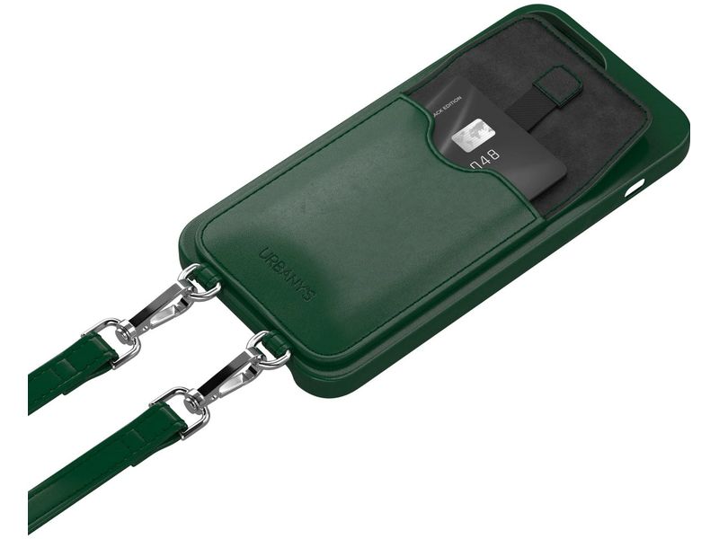 Urbany's Necklace Case Handekette+ iPhone 16 Racing Green