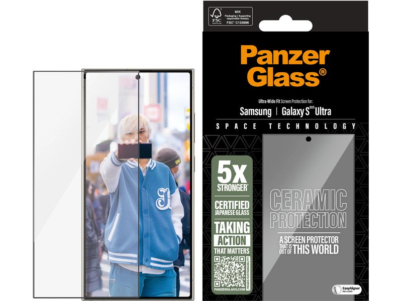 Panzerglass Displayschutz Ultra Wide Fit Galaxy S25 Ultra Ceramic