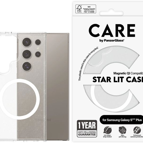 CARE Back Cover Flagship Star Lit w. Galaxy S25 Ultra Weiss