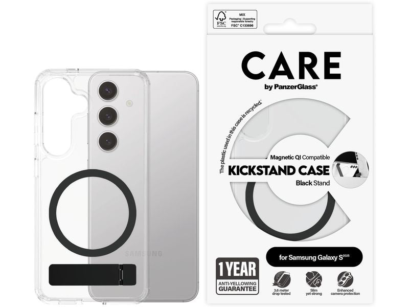 CARE Back Cover Feature Kickstand Galaxy S25 Schwarz