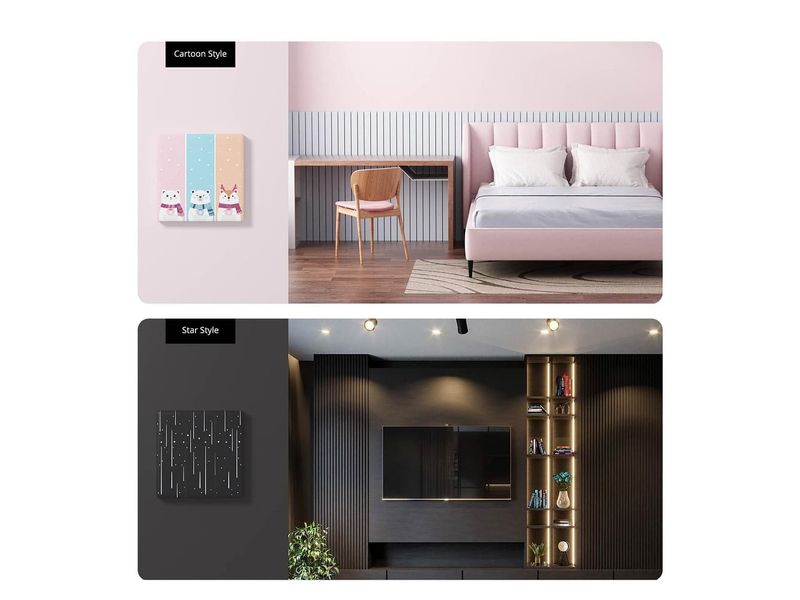 SONOFF Abdeckung 2-fach für T5-2C-86-cartoon