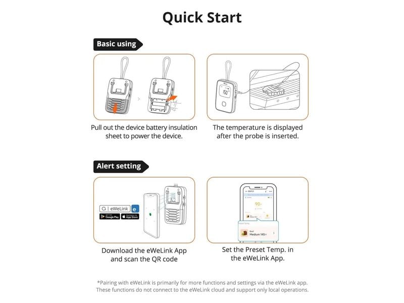 SONOFF Temperatursensor BMT01 Schwarz