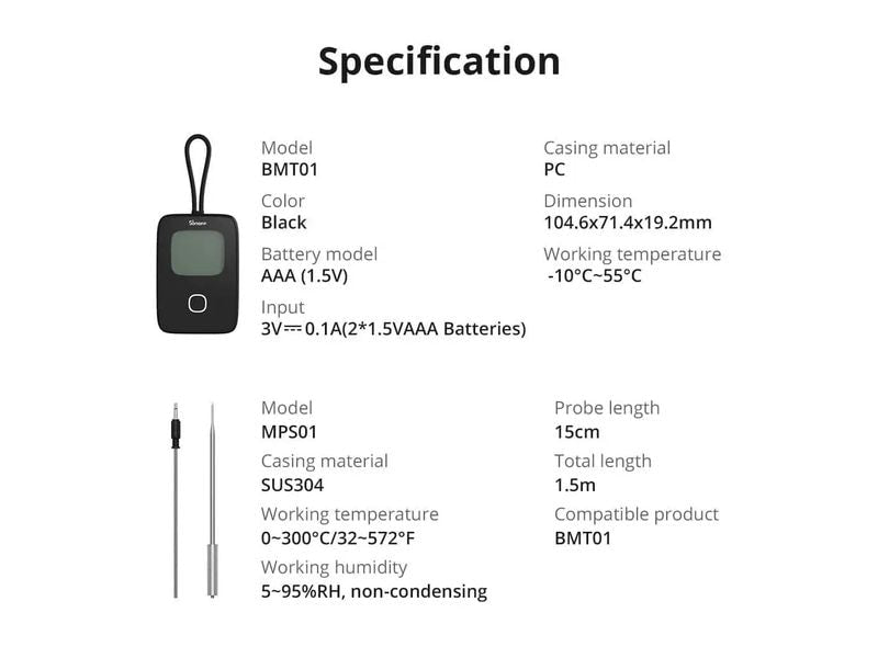 SONOFF Temperatursensor BMT01 Schwarz