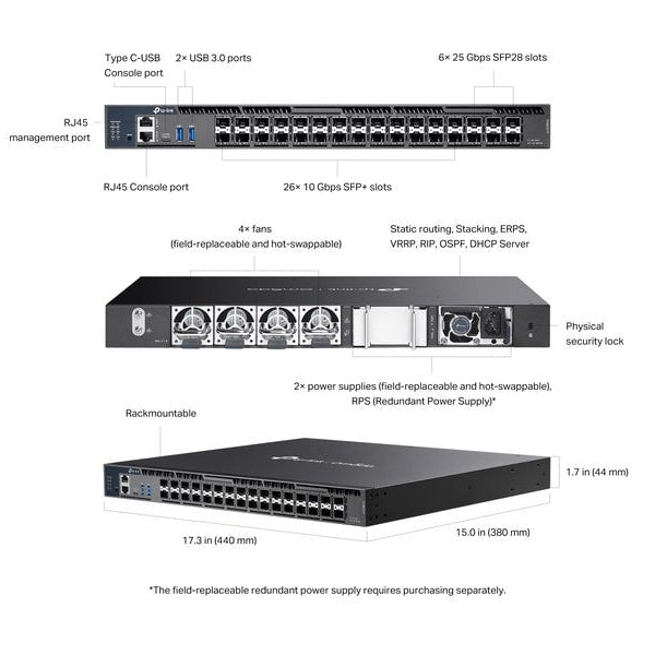 TP-Link SFP+ Switch SX6632YF 32 Port