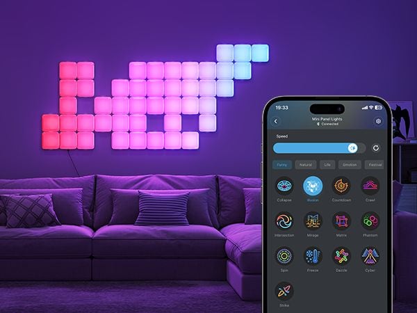 Govee Mini Leuchtpaneele RGBIC-Segmentfarben